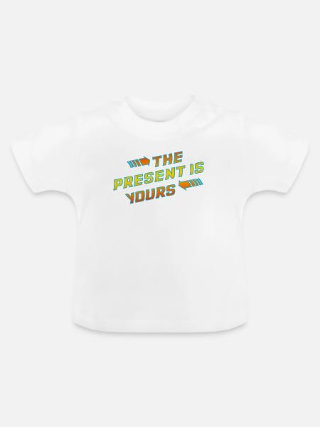 Das Geschenk gehört Ihnen - Baby Bio-T-Shirt mit Rundhals - Weiß