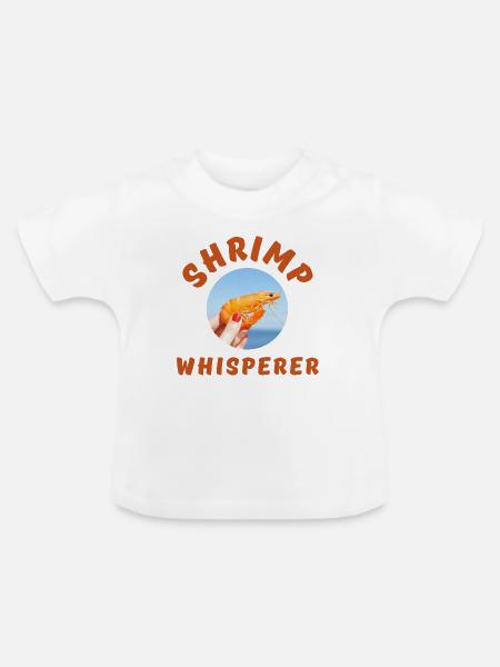 Shrimp Whisperer-Logo - Baby Bio-T-Shirt mit Rundhals - Weiß