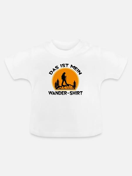 Wandern Wanderer Statement Berggipfel Wanderung - Baby Bio-T-Shirt mit Rundhals - Weiß