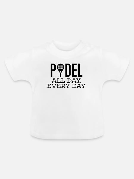 Schläger Padel Training Padelspiel Statement - Baby Bio-T-Shirt mit Rundhals - Weiß