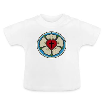 Martin Luther Rose - Baby Bio-T-Shirt mit Rundhals - Weiß - Vorne