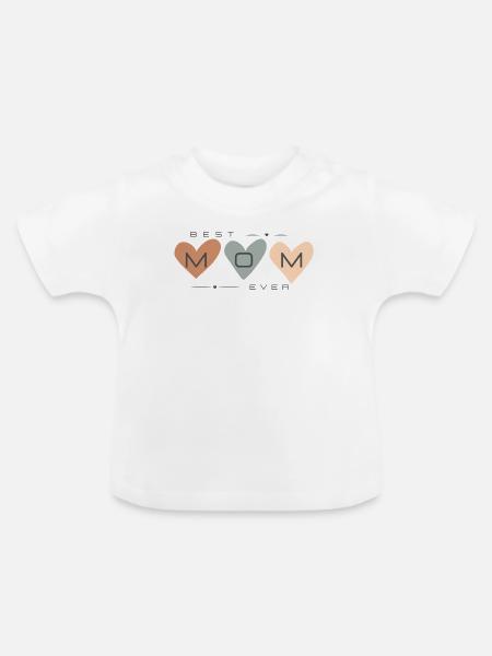 best mom ever - Baby Bio-T-Shirt mit Rundhals - Weiß