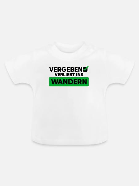 Wandern Wanderung Statement Wanderer Bergwanderung - Baby Bio-T-Shirt mit Rundhals - Weiß