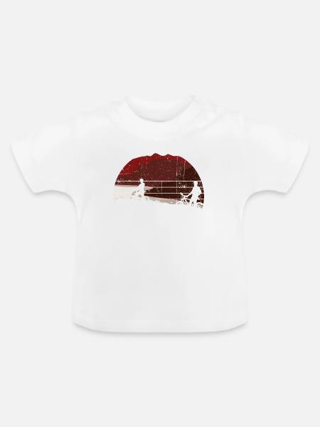 Sunset Riders Silhouette - Baby Bio-T-Shirt mit Rundhals - Weiß
