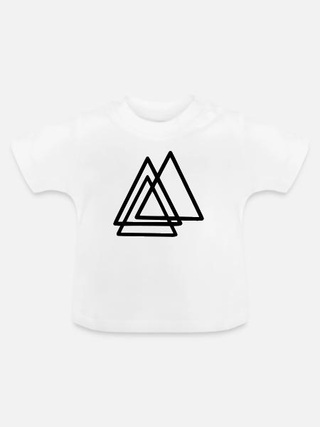 Formen - Dreiecke - Baby Bio-T-Shirt mit Rundhals - Weiß