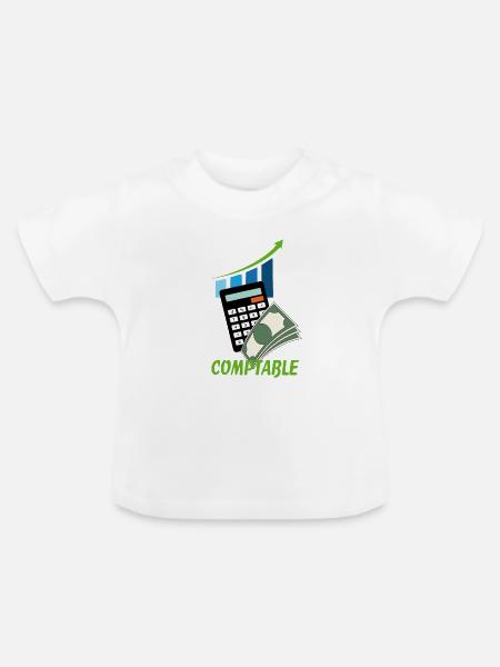 Buchhalter - Baby Bio-T-Shirt mit Rundhals - Weiß