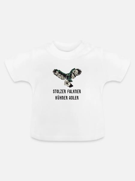 Falknerei Adler Design - Baby Bio-T-Shirt mit Rundhals - Weiß