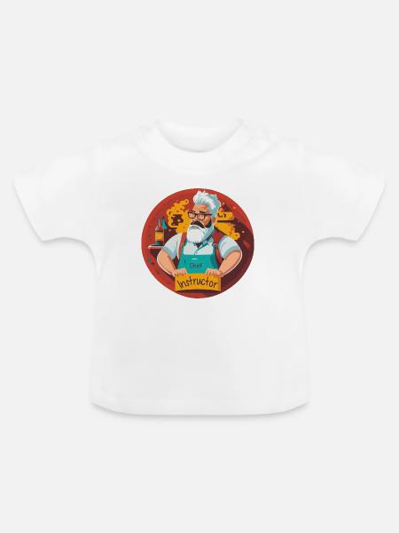 BBQ Hauptausbilder - Baby Bio-T-Shirt mit Rundhals - Weiß