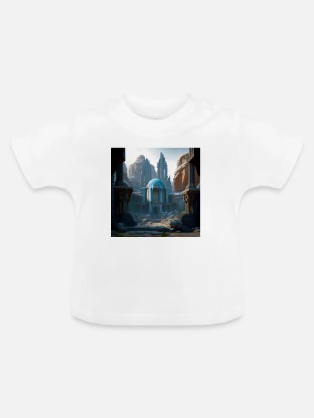Stadt 01 - Baby Bio-T-Shirt mit Rundhals - Weiß