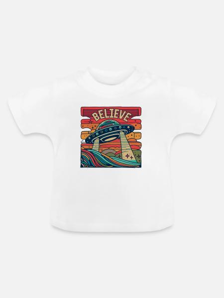 Belive! - Baby Bio-T-Shirt mit Rundhals - Weiß
