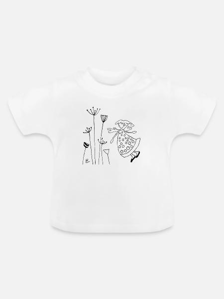 Engel lustig - Baby Bio-T-Shirt mit Rundhals - Weiß