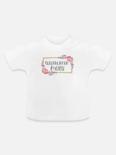 Schweiz Solothurn Mädchen Heimat Geschenk - Baby Bio-T-Shirt mit Rundhals - Weiß