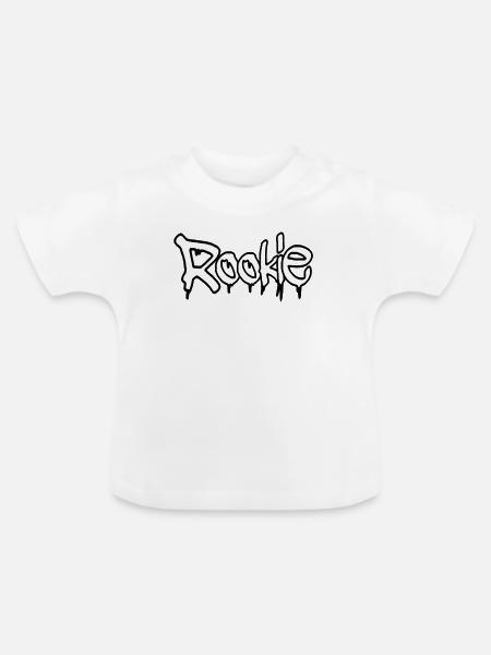 Graffiti-Stil Anfänger-Textdesign - Baby Bio-T-Shirt mit Rundhals - Weiß