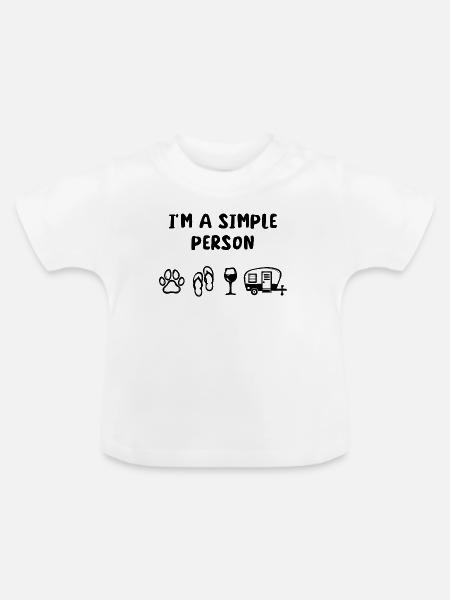Wohnwagen Wanderer Statement Chillen Ferien - Baby Bio-T-Shirt mit Rundhals - Weiß