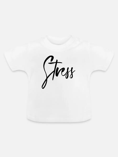 Stress - Baby Bio-T-Shirt mit Rundhals - Weiß