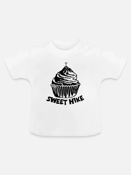 Süße Wanderung [Schwarz] - Baby Bio-T-Shirt mit Rundhals - Weiß