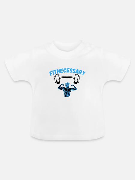 FitNecessary - Baby Bio-T-Shirt mit Rundhals - Weiß