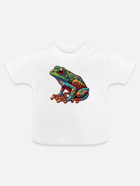 Frosch - Baby Bio-T-Shirt mit Rundhals - Weiß