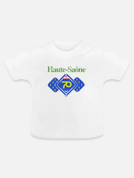Haute-Saône - Baby Bio-T-Shirt mit Rundhals - Weiß
