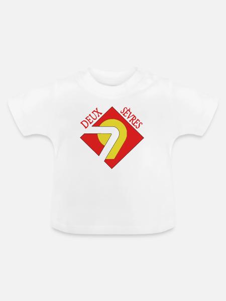 Deux-Sèvres - Baby Bio-T-Shirt mit Rundhals - Weiß