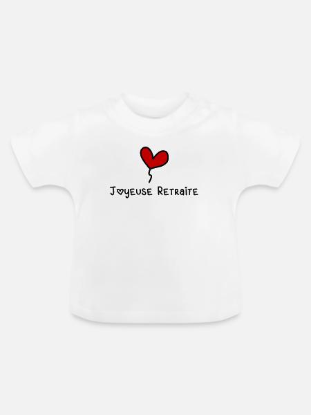 RUHESTAND - Baby Bio-T-Shirt mit Rundhals - Weiß