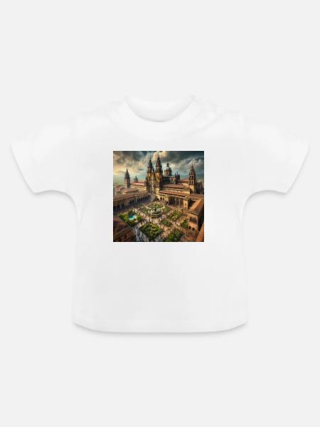 Kathedrale von Santiago - Baby Bio-T-Shirt mit Rundhals - Weiß