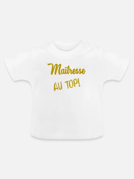 GELIEBTE - Baby Bio-T-Shirt mit Rundhals - Weiß