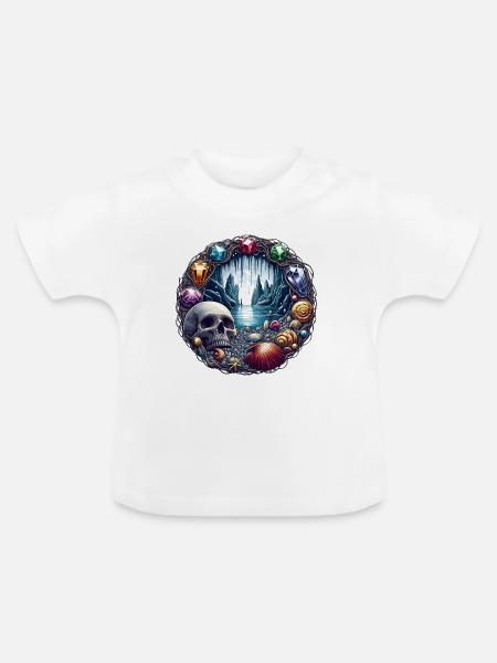 Schatzinsel - Baby Bio-T-Shirt mit Rundhals - Weiß