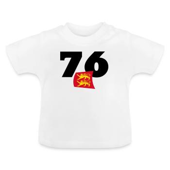 Seine-Maritime - Normandie - France - T-shirt bio col rond Bébé - blanc - Devant