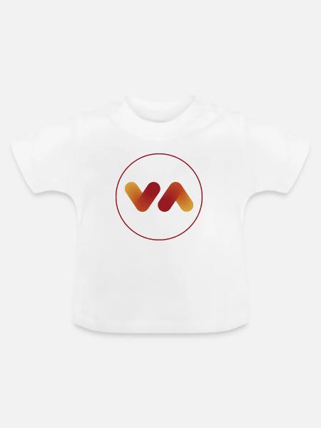 V-Verlauf Emblem: Warmer Gradient - Baby Bio-T-Shirt mit Rundhals - Weiß