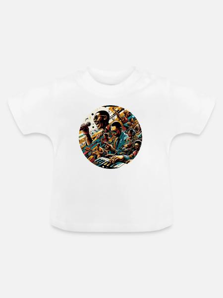 Afro Style Seele - Baby Bio-T-Shirt mit Rundhals - Weiß