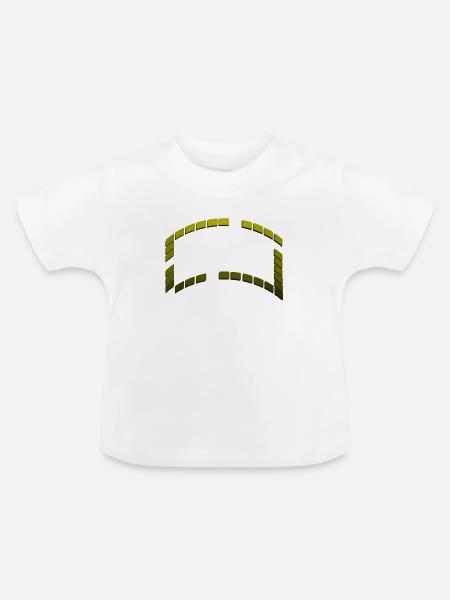 Rahmen Quadrate abgestuft Grünverlauf - Baby Bio-T-Shirt mit Rundhals - Weiß