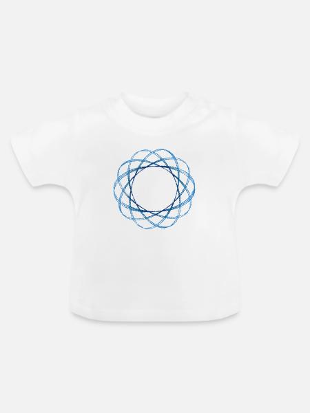 geometrical form (mod.) gekräuselt - Baby Bio-T-Shirt mit Rundhals - Weiß
