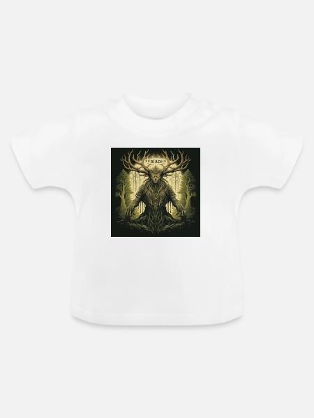 Pediadis Waldgeist - Baby Bio-T-Shirt mit Rundhals - Weiß