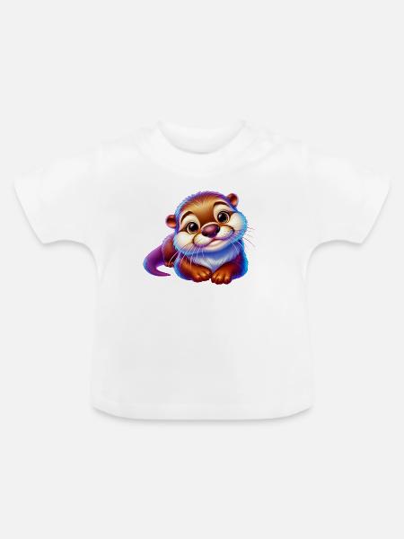 Otter - Baby Bio-T-Shirt mit Rundhals - Weiß