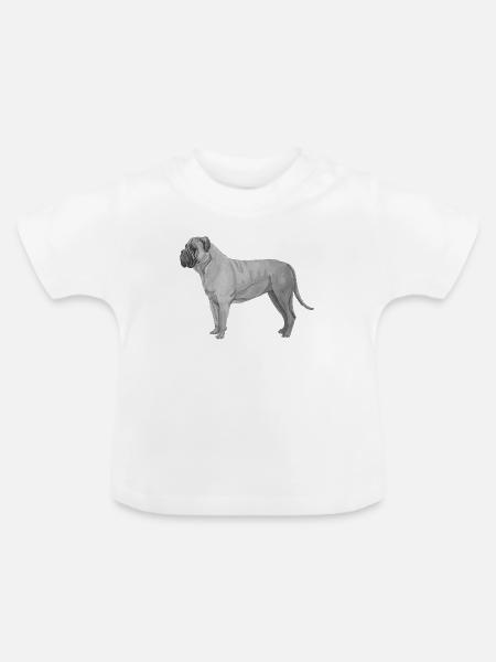 Bullmastiff - Baby Bio-T-Shirt mit Rundhals - Weiß