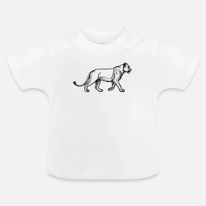 Essence de lionne - T-shirt bio col rond Bébé - blanc