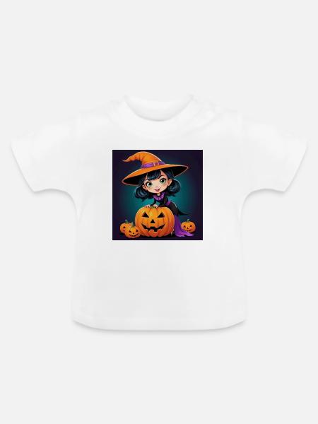 Halloween Witch - Baby Bio-T-Shirt mit Rundhals - Weiß