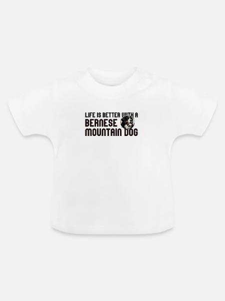 Berner Sennenhund - Baby Bio-T-Shirt mit Rundhals - Weiß