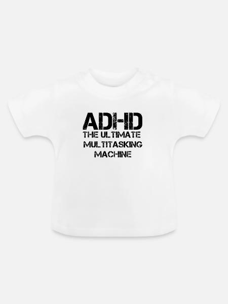 ADHS - Baby Bio-T-Shirt mit Rundhals - Weiß
