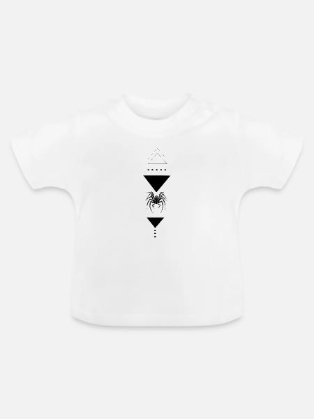 Spinne - Baby Bio-T-Shirt mit Rundhals - Weiß
