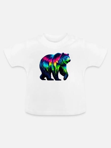 Bär - Baby Bio-T-Shirt mit Rundhals - Weiß