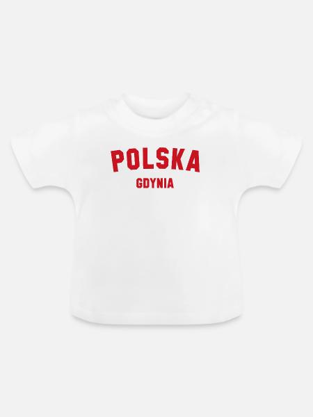 GDYNIA Polska Polen - Baby Bio-T-Shirt mit Rundhals - Weiß