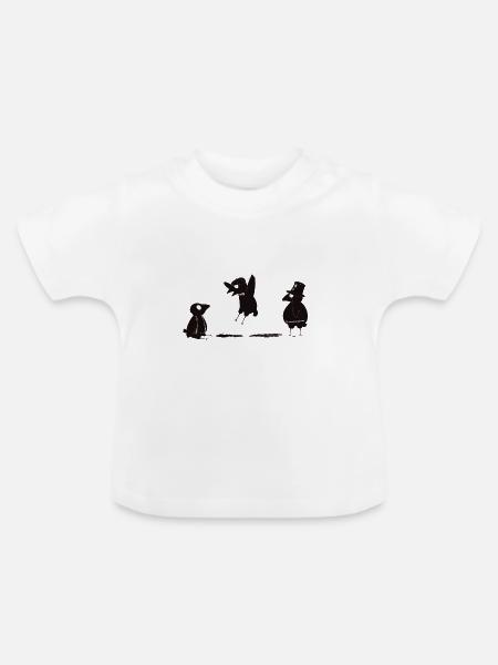 crows before bros - Baby Bio-T-Shirt mit Rundhals - Weiß