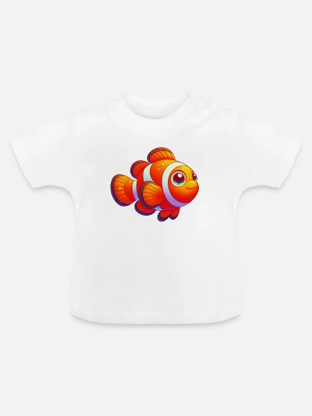Clownfisch - Baby Bio-T-Shirt mit Rundhals - Weiß
