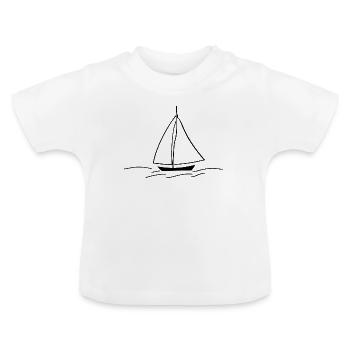 Voilier 2 - T-shirt bio col rond Bébé - blanc - Devant