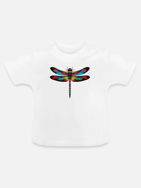 Libelle - Baby Bio-T-Shirt mit Rundhals - Weiß