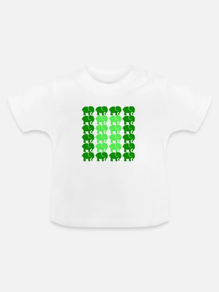 ELEFANT - Baby Bio-T-Shirt mit Rundhals - Weiß