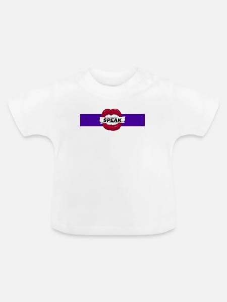 Speak - Baby Bio-T-Shirt mit Rundhals - Weiß