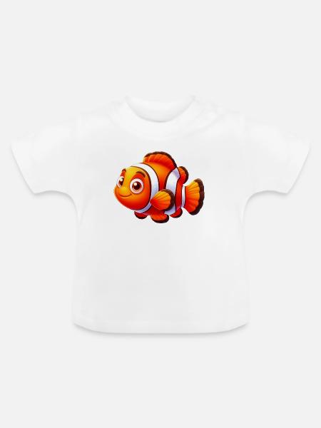 Clownfisch - Baby Bio-T-Shirt mit Rundhals - Weiß